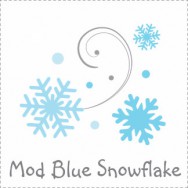 Mod Blue Snowflake Baby Shower